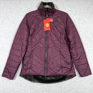 North Face Jacket Womens Medium Mossbud Insulated Reversible Coat Fig Brown NWT